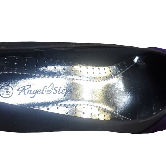 Angel Steps Black Purple Pumps Women's US Size 7.5 Dress Gothic Moon Elegant - Picture 6 of 16